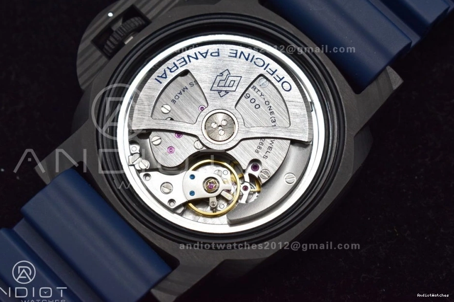 Dial W 439 Trendsetting P Best Carbotech SBF Blue 1:1 Blue Rubber Edition Strap PAM1232 on 0124